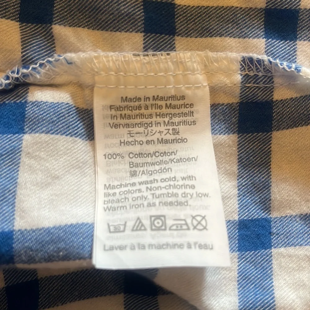 JCrew windowpane button down flannel 💙 - Picture 6 of 6